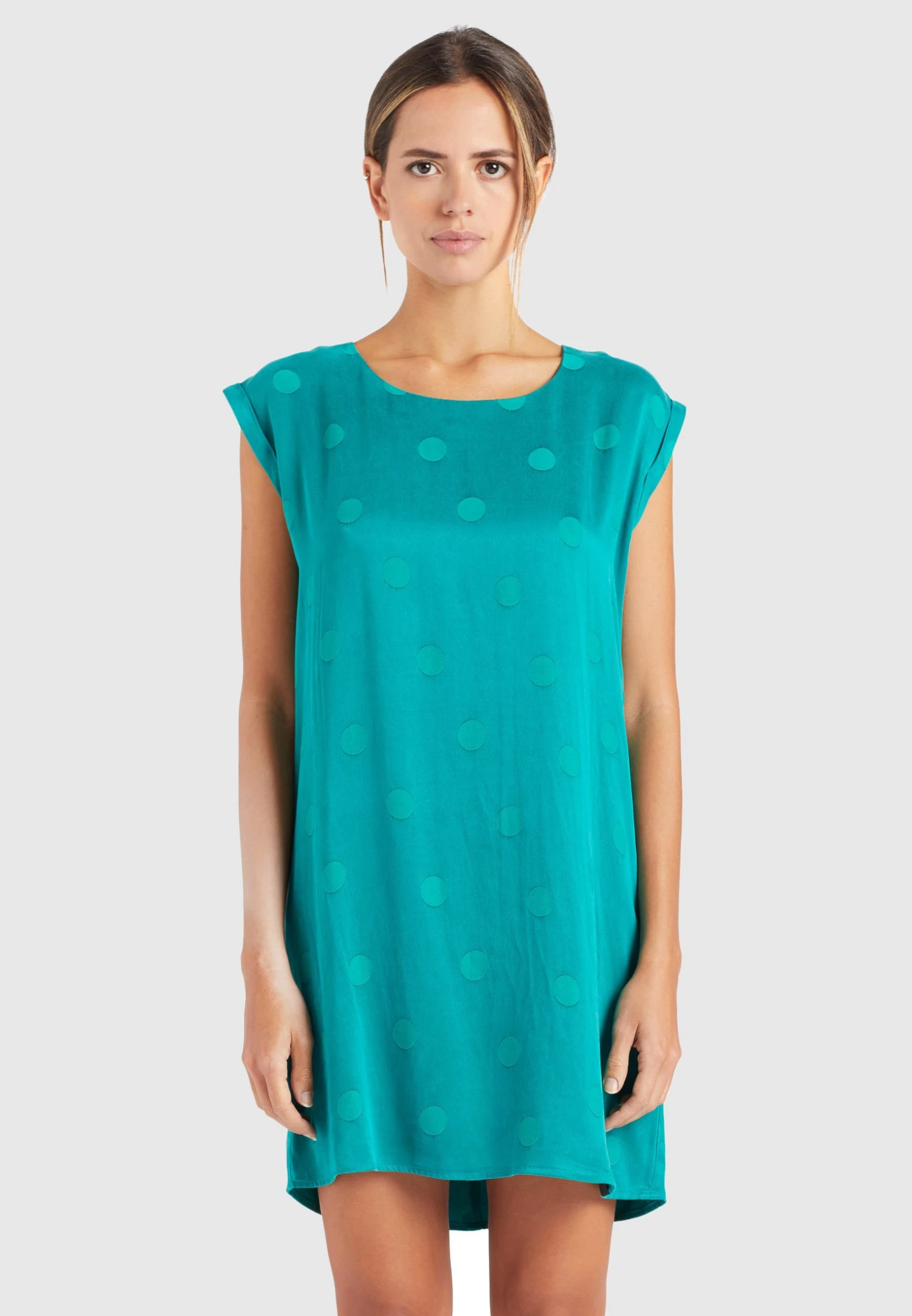 Khujo Margarita - Jurk - Türkis 1 Khujo Margarita - Jurk - Türkis