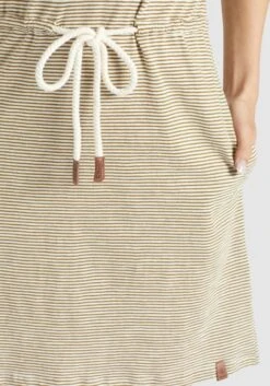 Khujo Jerseyjurken Jurk ANNEMARIE Dames Beige / Wit -Khujo Winkel 02779e2d19bd6c41c975d84c4ba81896