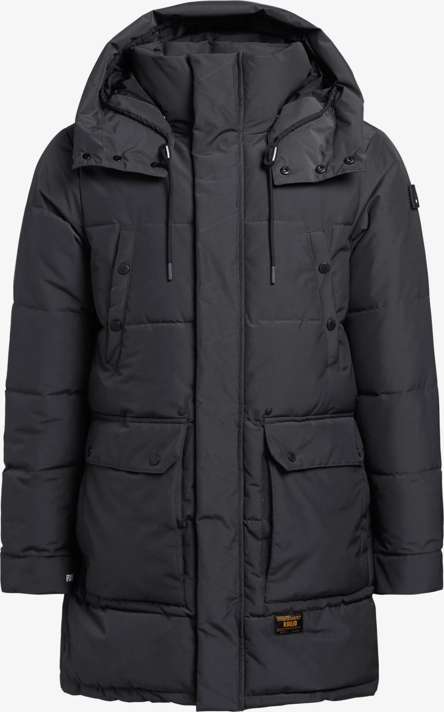 Khujo Winterjassen Winterjas Vivas Heren Donkergrijs 1 Khujo Winterjassen Winterjas Vivas Heren Donkergrijs