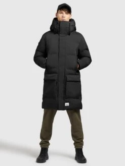 Khujo Wintermantels Winterjas Slow Heren Zwart -Khujo Winkel 033baab45965272ef3df473ddfa489f3