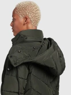 Khujo Korte Mantels Wintermantel Cups Dames Donkergroen -Khujo Winkel 0741b8717f0c5568c380d1b09ccbdf2f