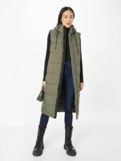 Khujo Bodywarmers Bodywarmer Tourin Dames Kaki -Khujo Winkel 120ff3938ba582a817f581d23d533d69