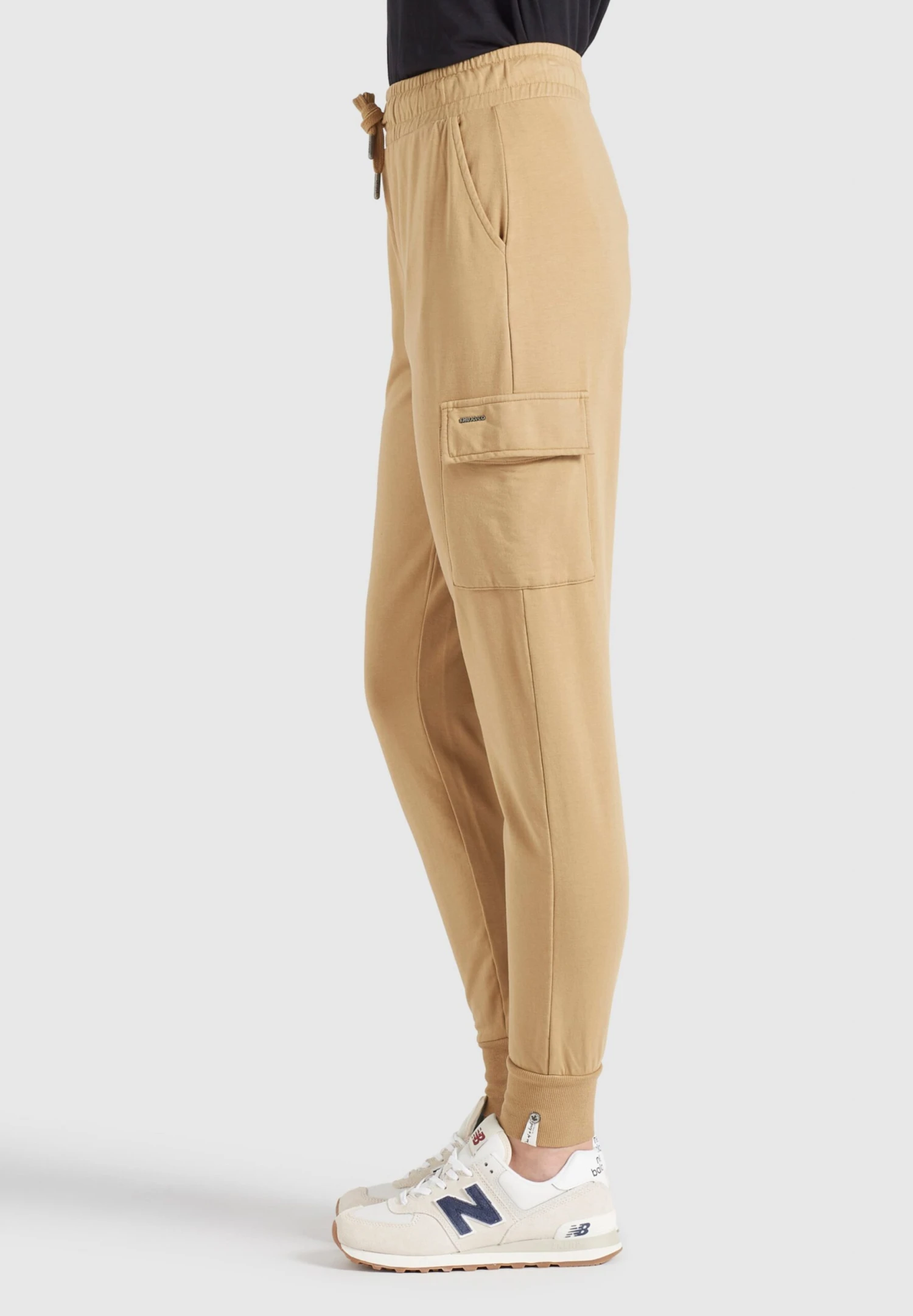Khujo Sweatpants Tapered Cargobroek Staci Dames Beige 4 Khujo Sweatpants Tapered Cargobroek Staci Dames Beige - Afbeelding 4
