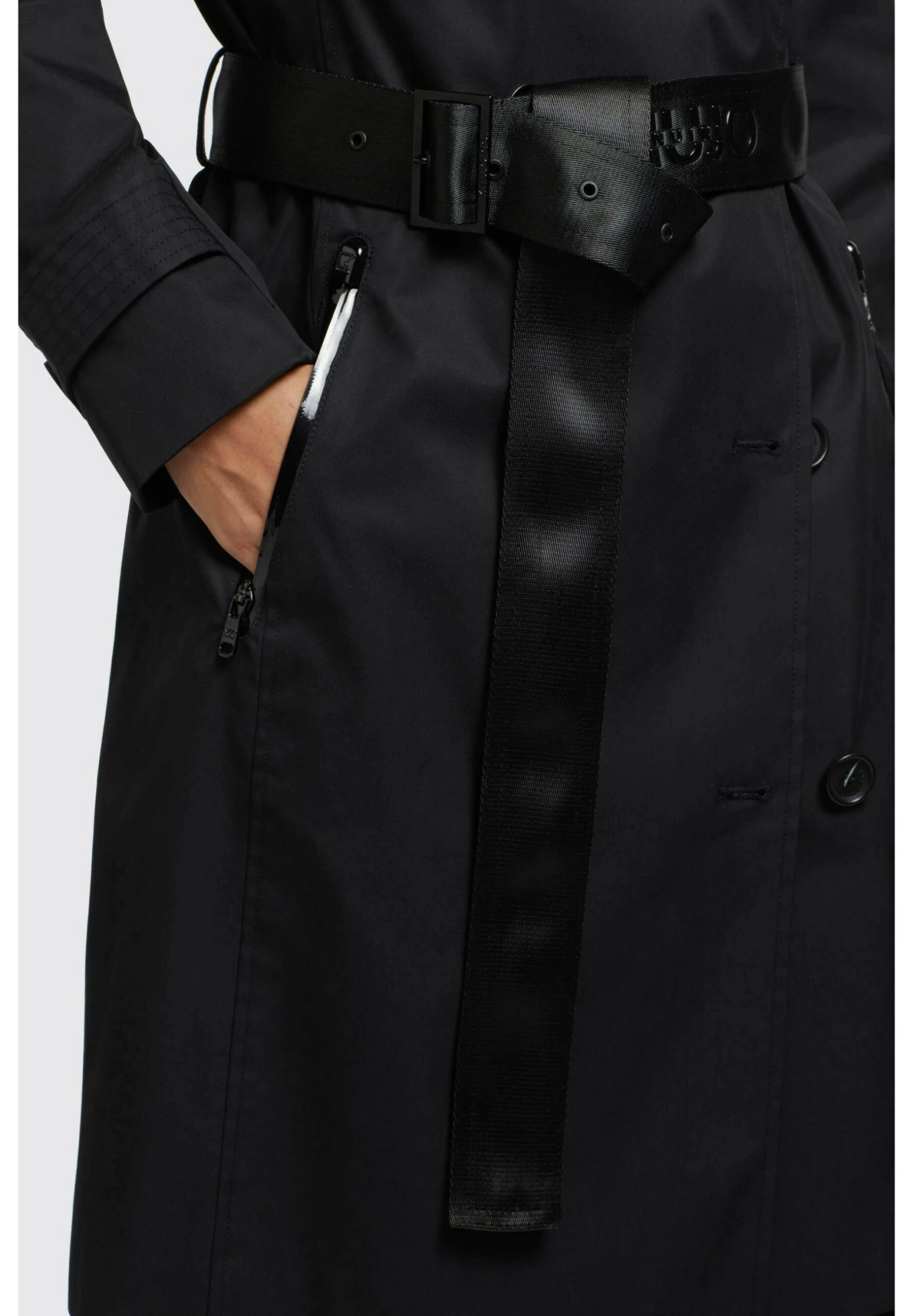 Khujo Trenchcoat - Schwarz 6 Khujo Trenchcoat - Schwarz - Afbeelding 6