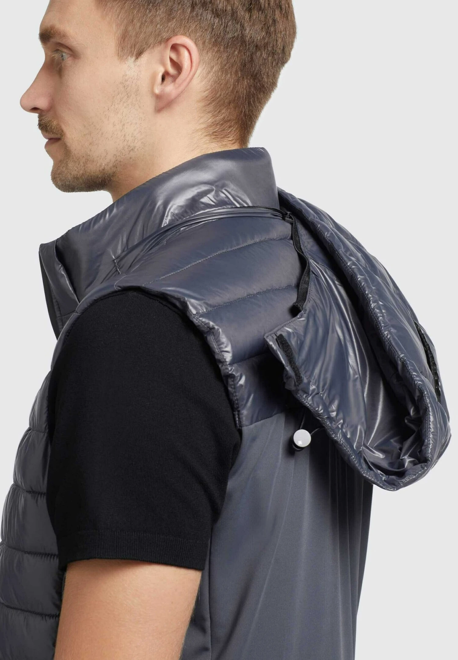 Khujo Wemo Shiny - Bodywarmer - Grau 6 Khujo Wemo Shiny - Bodywarmer - Grau - Afbeelding 6