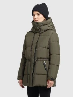 Khujo Winterjassen Winterjas Leviani Dames Donkergroen -Khujo Winkel 1ab3ff951628ecdf8230aaa243d2ca7e