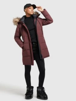 Khujo Wintermantels Wintermantel Cloren Dames Donkerrood 10 Khujo Wintermantels Wintermantel Cloren Dames Donkerrood -Khujo Winkel 1be537bb118135228b666b0aa23f4c39