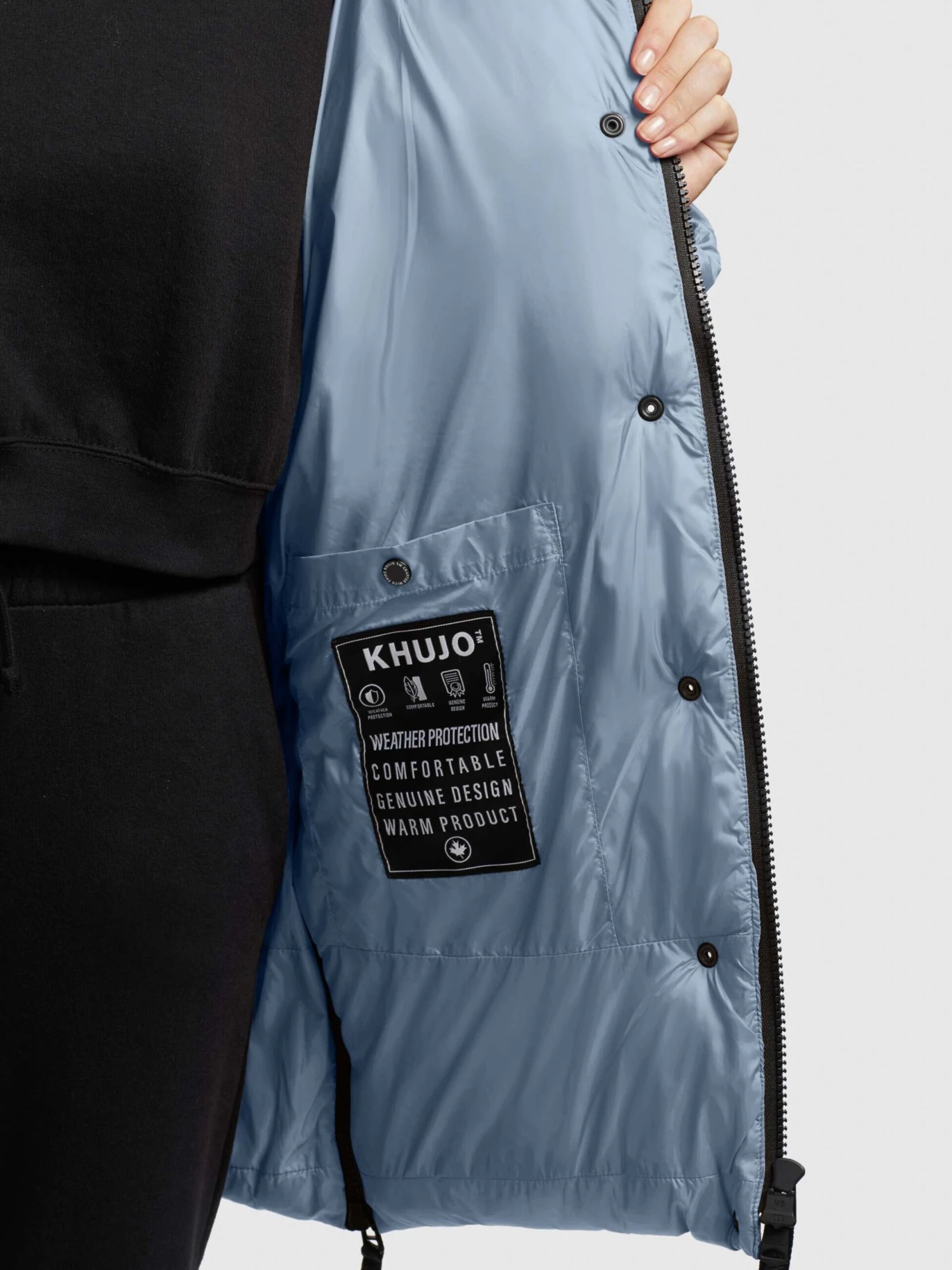 Khujo Winterjassen Winterjas Franee Dames Lichtblauw 8 Khujo Winterjassen Winterjas Franee Dames Lichtblauw - Afbeelding 8