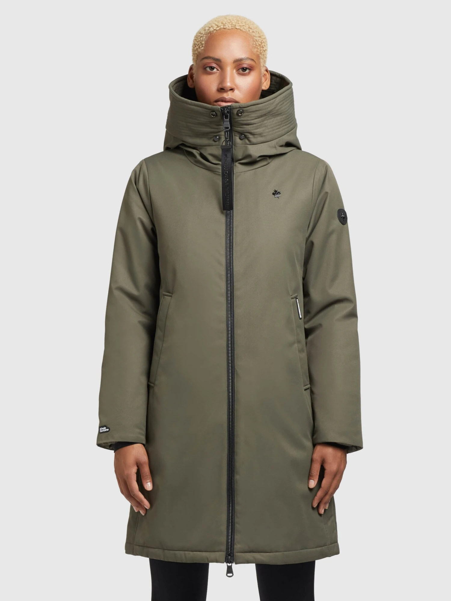 Khujo Tussenmantels Tussenmantel LISAD Dames Kaki 2 Khujo Tussenmantels Tussenmantel LISAD Dames Kaki - Afbeelding 2