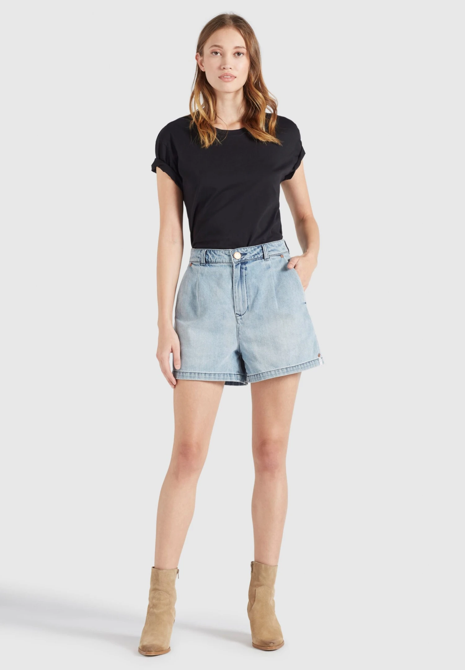 Khujo Jeans Loosefit Bandplooi Jeans Cambel Dames Blauw 6 Khujo Jeans Loosefit Bandplooi Jeans Cambel Dames Blauw - Afbeelding 6