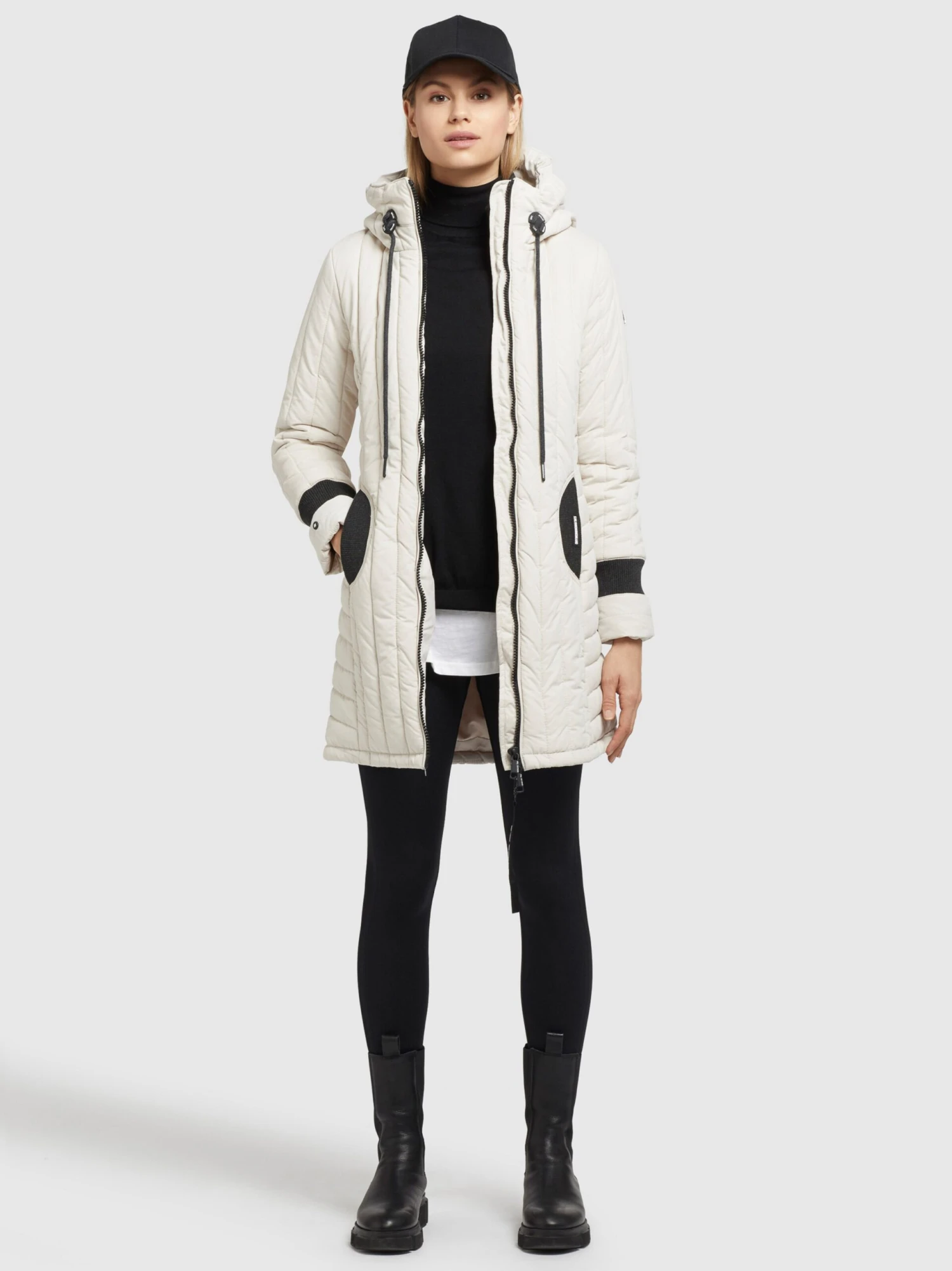 Khujo Tussenmantels Tussenmantel Jerry Dames Offwhite 3 Khujo Tussenmantels Tussenmantel Jerry Dames Offwhite - Afbeelding 3