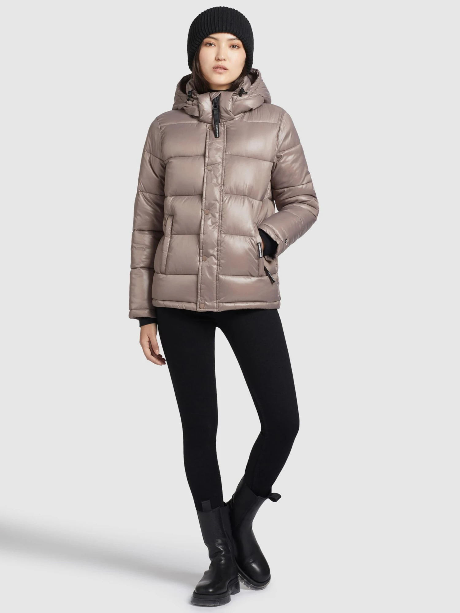 Khujo Winterjassen Winterjas Gerda Shiny Dames Beige 3 Khujo Winterjassen Winterjas Gerda Shiny Dames Beige - Afbeelding 3