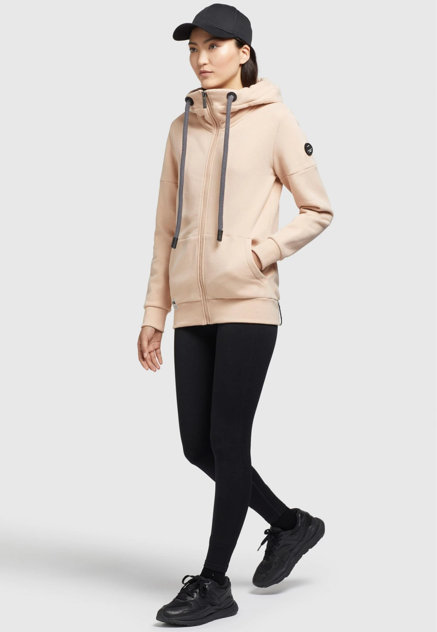 Khujo Salomea - Sweater Met Rits - Aprikot 2 Khujo Salomea - Sweater Met Rits - Aprikot - Afbeelding 2