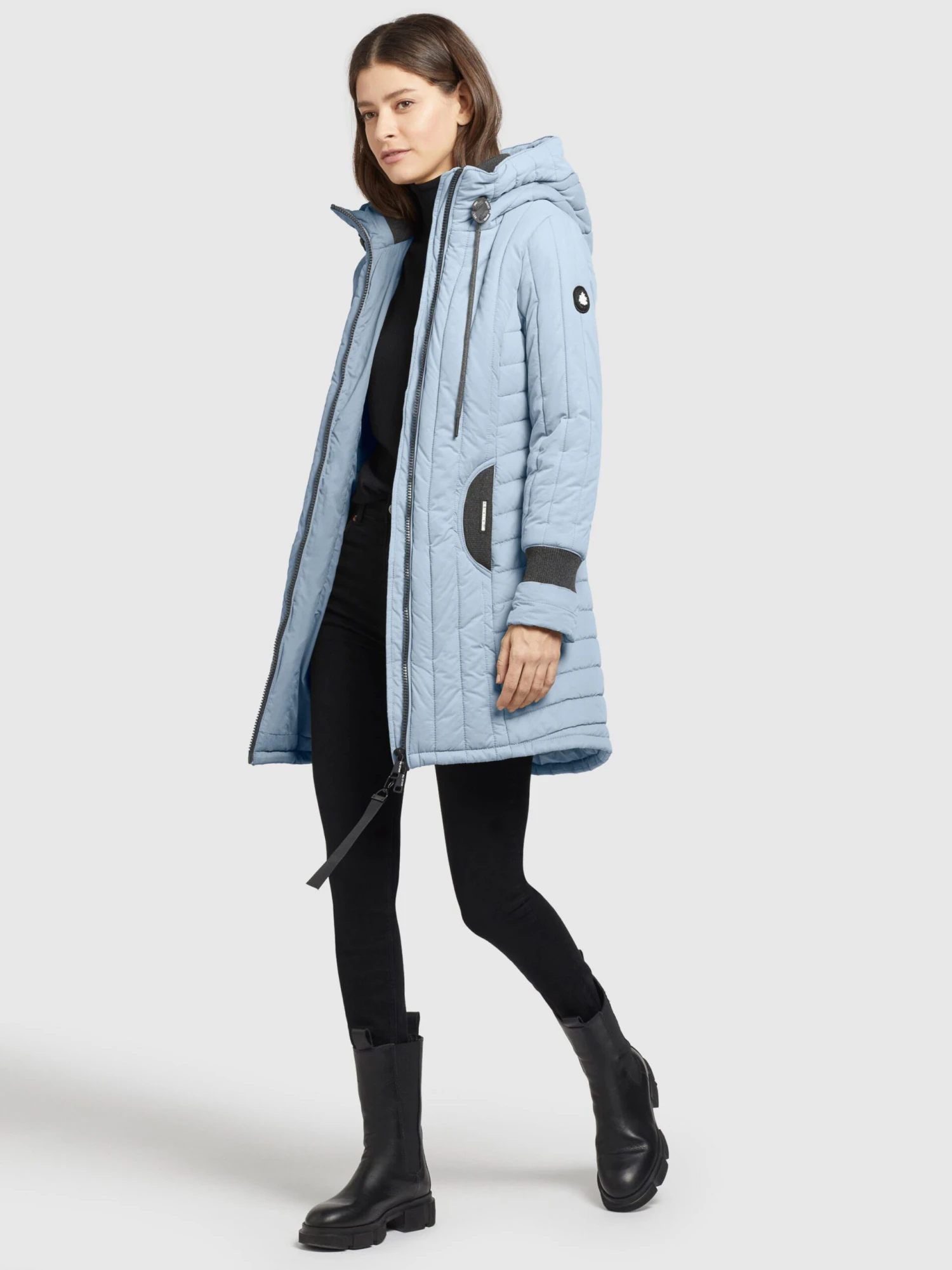 Khujo Tussenmantels Tussenmantel Jerry Dames Lichtblauw 6 Khujo Tussenmantels Tussenmantel Jerry Dames Lichtblauw - Afbeelding 6