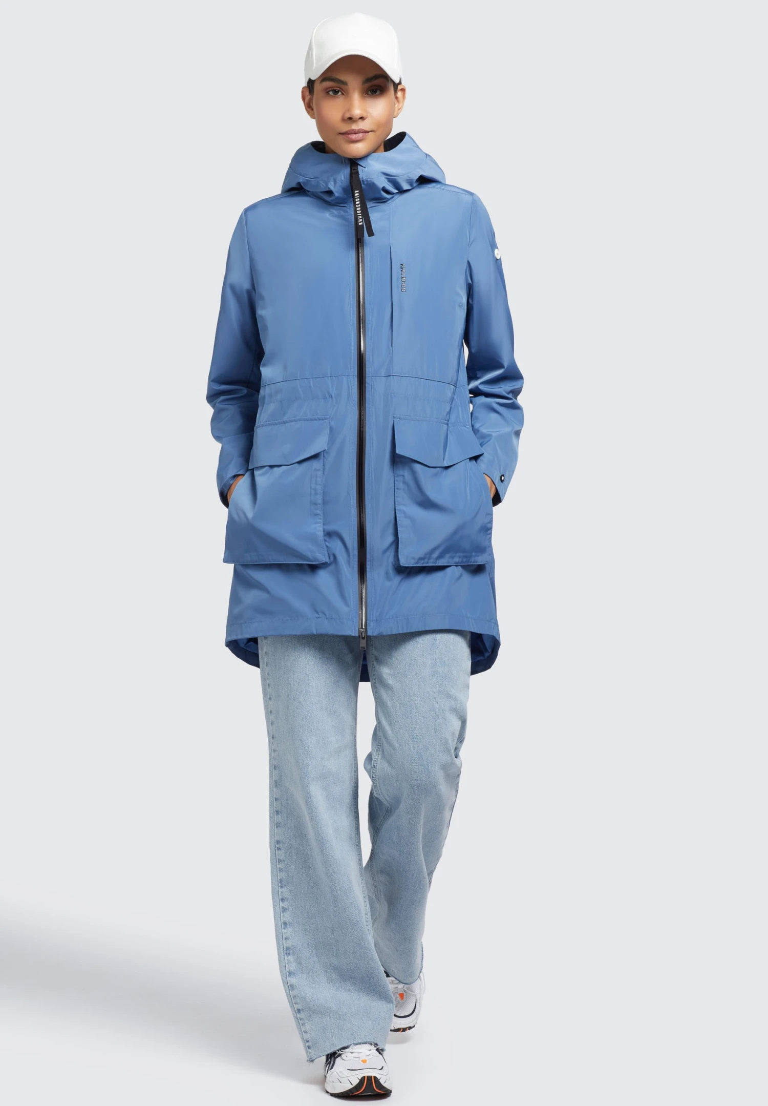 Khujo Mantel Ging - Halflange Jas - Blau 2 Khujo Mantel Ging - Halflange Jas - Blau - Afbeelding 2