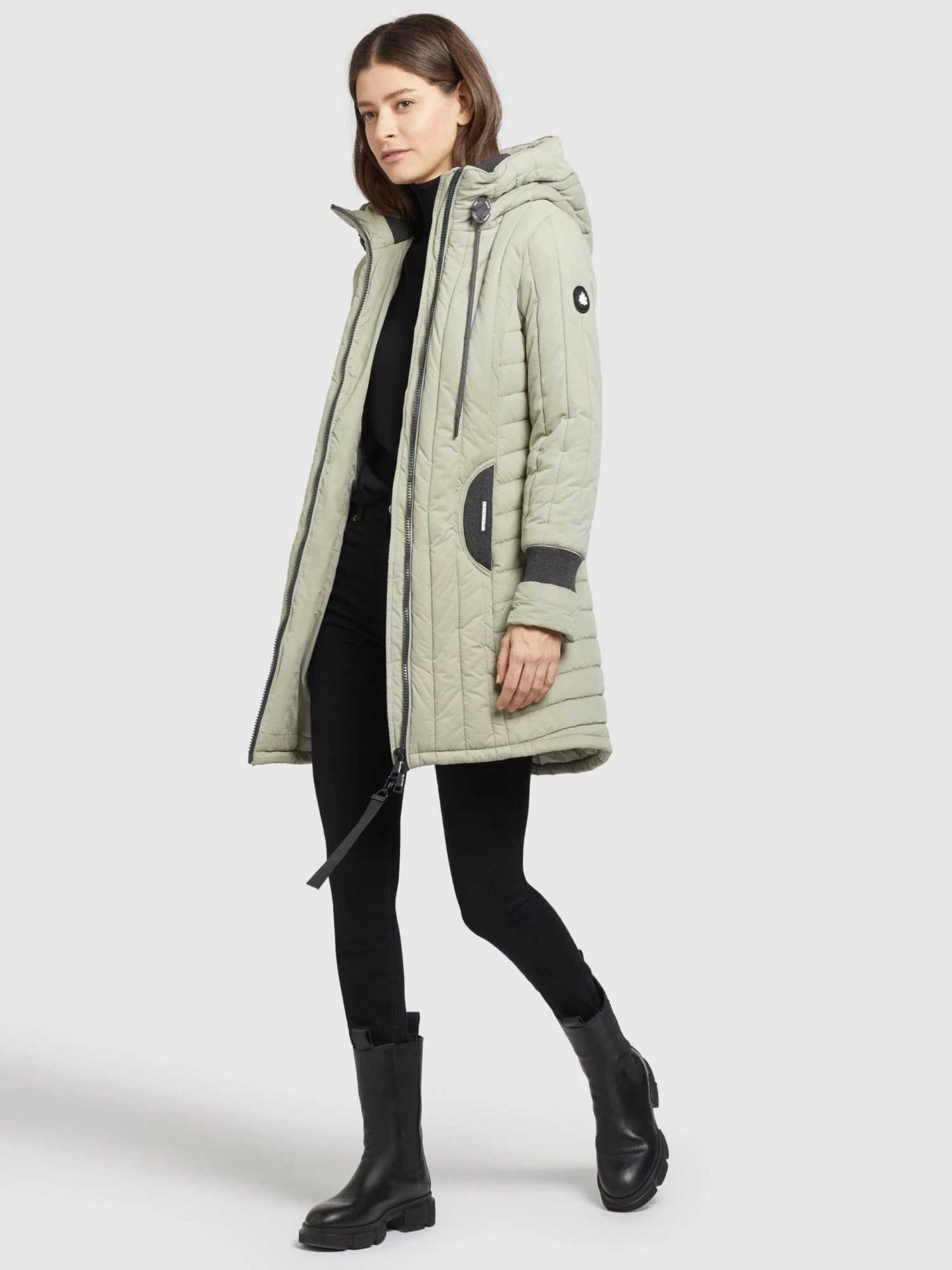 Khujo Tussenmantels Tussenmantel Jerry Dames Mintgroen 3 Khujo Tussenmantels Tussenmantel Jerry Dames Mintgroen - Afbeelding 3