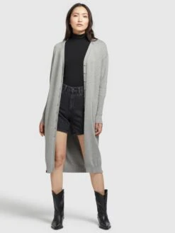 Khujo Vesten Gebreid Vest Elina Dames Grijs -Khujo Winkel 4fc9c2b5ad387c93d65c1ff2d606eac9