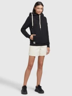 Khujo Hoodies Sweatshirt Karima Dames Zwart -Khujo Winkel 537734045032d2ffd9d3de4004a539d1