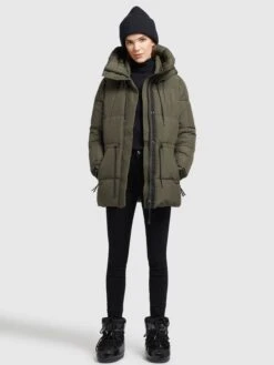 Khujo Winterjassen Winterjas Leviani Dames Donkergroen -Khujo Winkel 598c657f896ca3d3011c1d1cee896255