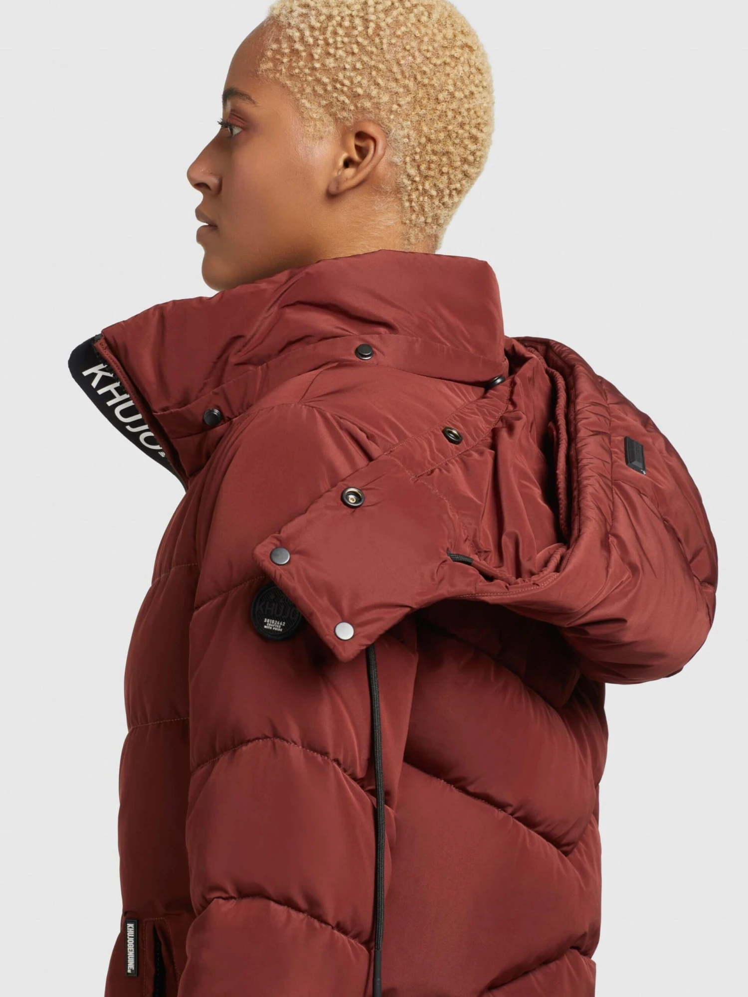 Khujo Wintermantels Wintermantel Huba Dames Karmijnrood 8 Khujo Wintermantels Wintermantel Huba Dames Karmijnrood - Afbeelding 8