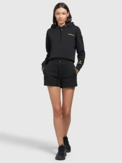 Khujo Shorts Regular Broek Dames Zwart -Khujo Winkel 5ffc896e9e0cb4f7d1ab306df648e302