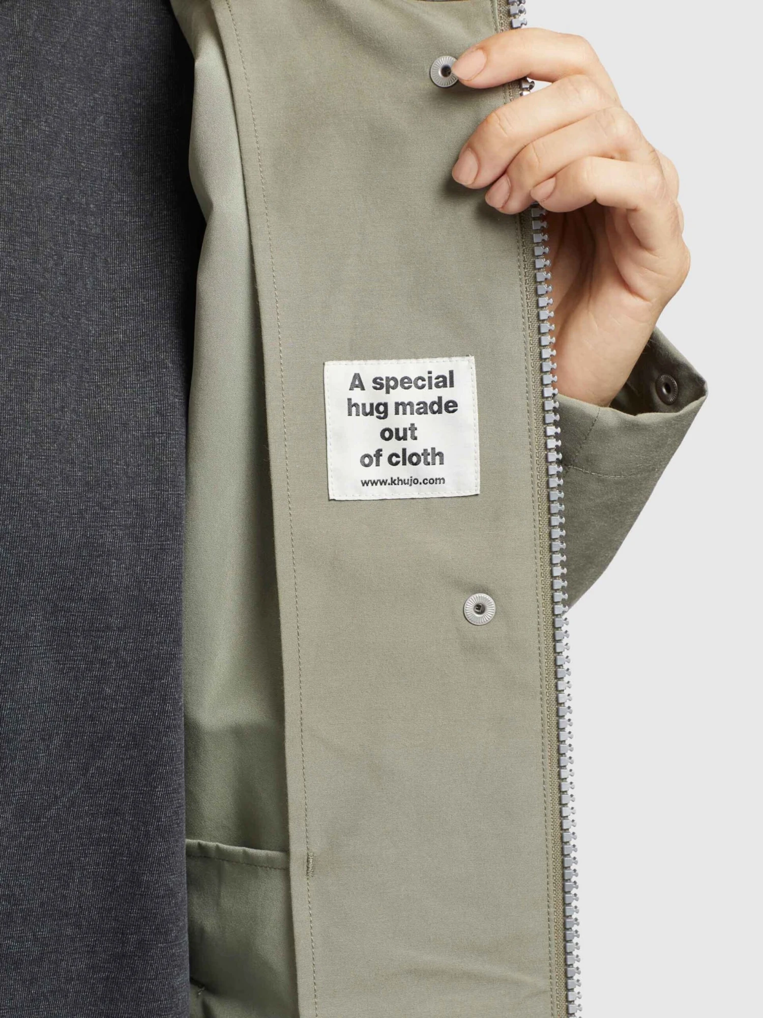 Khujo Tussenmantels Tussenmantel Artisa Dames Grijs / Groen 7 Khujo Tussenmantels Tussenmantel Artisa Dames Grijs / Groen - Afbeelding 7