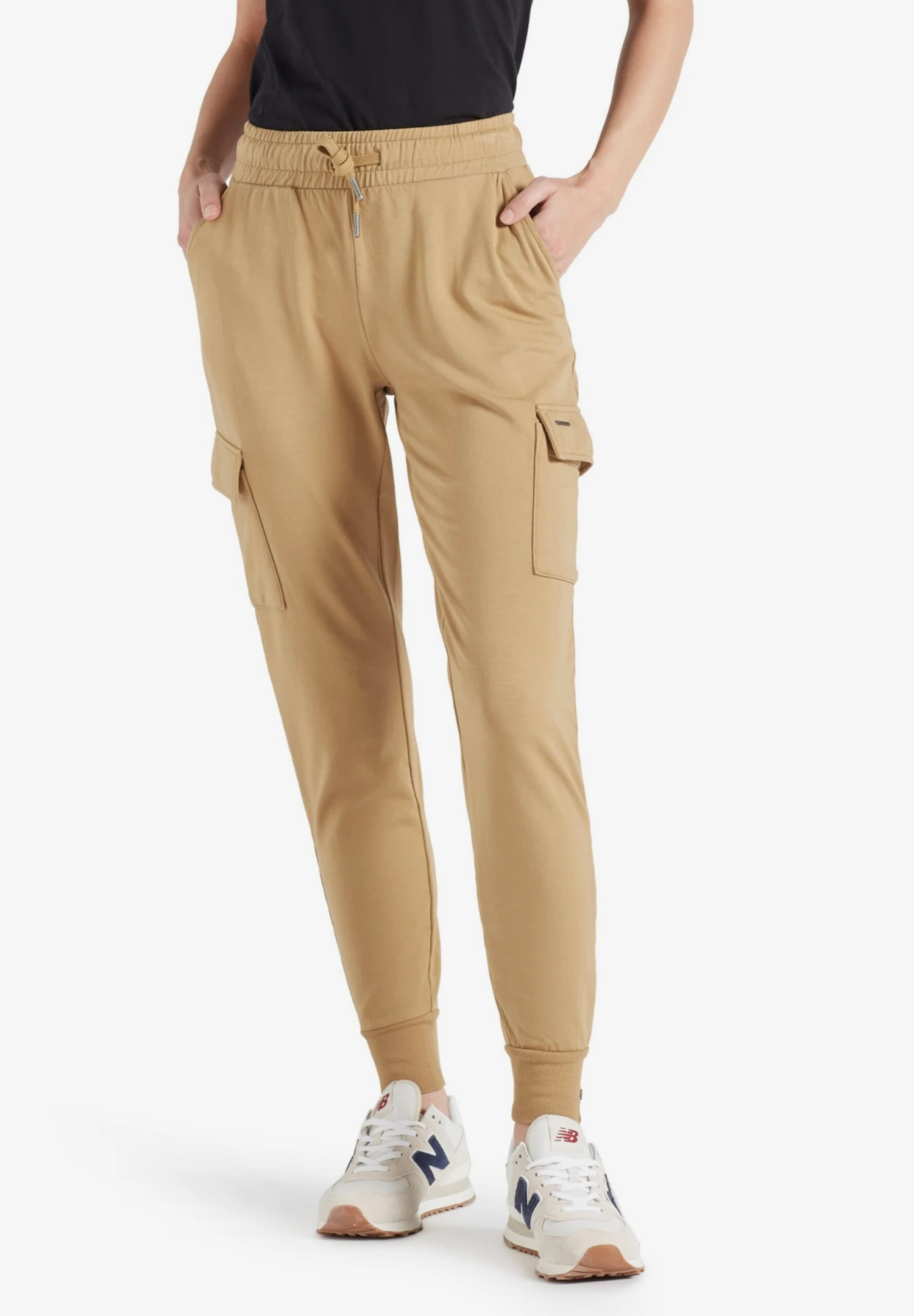 Khujo Sweatpants Tapered Cargobroek Staci Dames Beige 2 Khujo Sweatpants Tapered Cargobroek Staci Dames Beige - Afbeelding 2