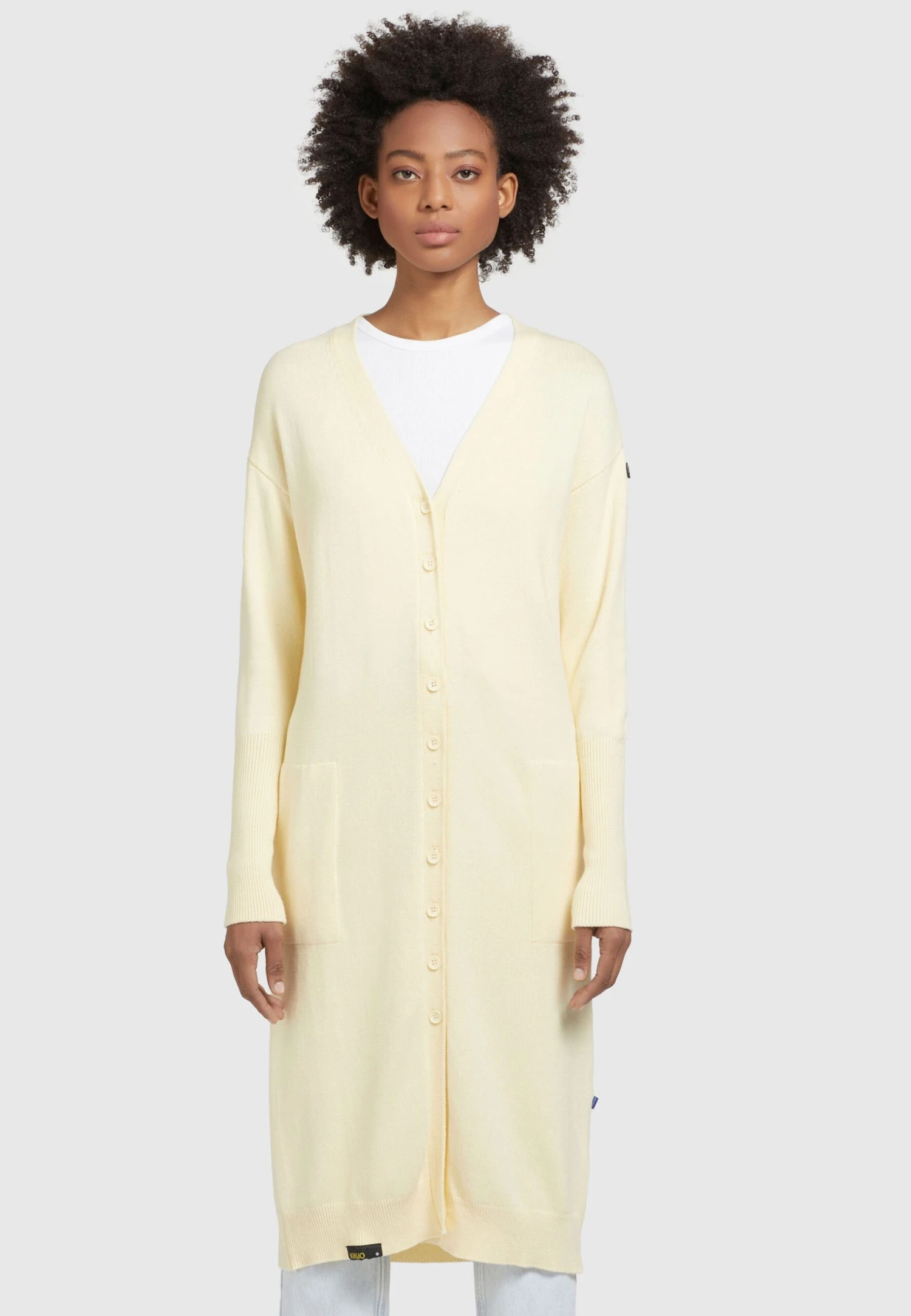 Khujo Elina - Halflange Jas - Hellgelb 1 Khujo Elina - Halflange Jas - Hellgelb