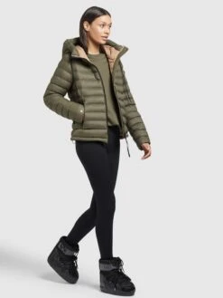 Khujo Winterjassen Winterjas Lovina Shine Dames Kaki -Khujo Winkel 6ad37bc5a05c6b77fd0fc8b83d77b57c