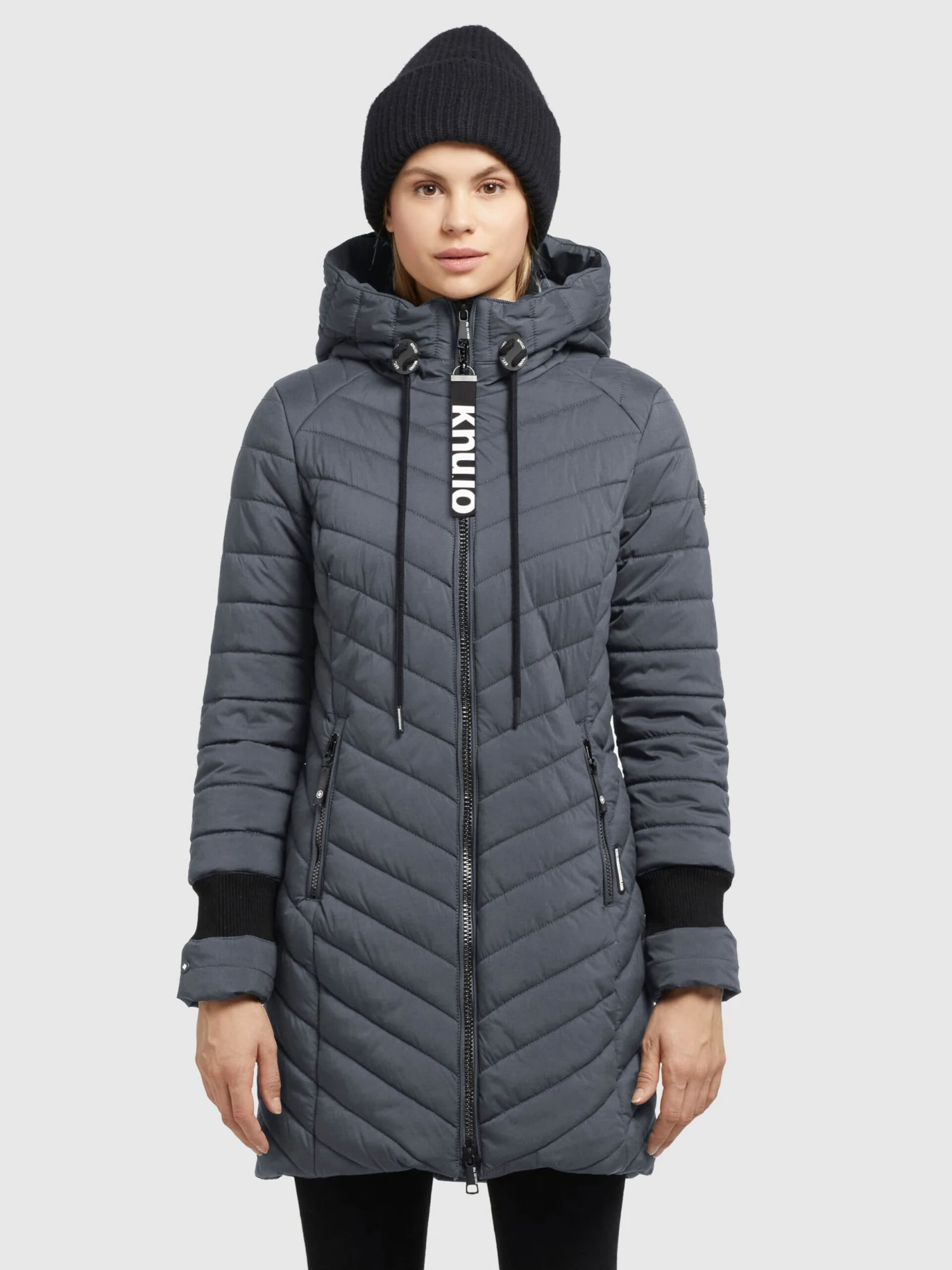 Khujo Wintermantels Wintermantel Nita Dames Antraciet 2 Khujo Wintermantels Wintermantel Nita Dames Antraciet - Afbeelding 2