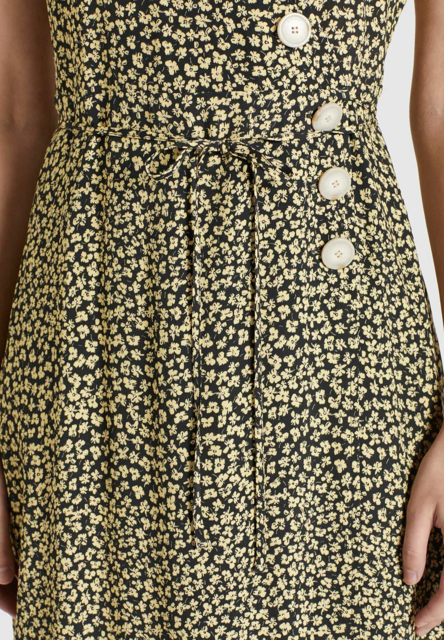 Khujo Blousejurken Blousejurk Porgy Dames Pasteelgeel / Zwart 5 Khujo Blousejurken Blousejurk Porgy Dames Pasteelgeel / Zwart - Afbeelding 5