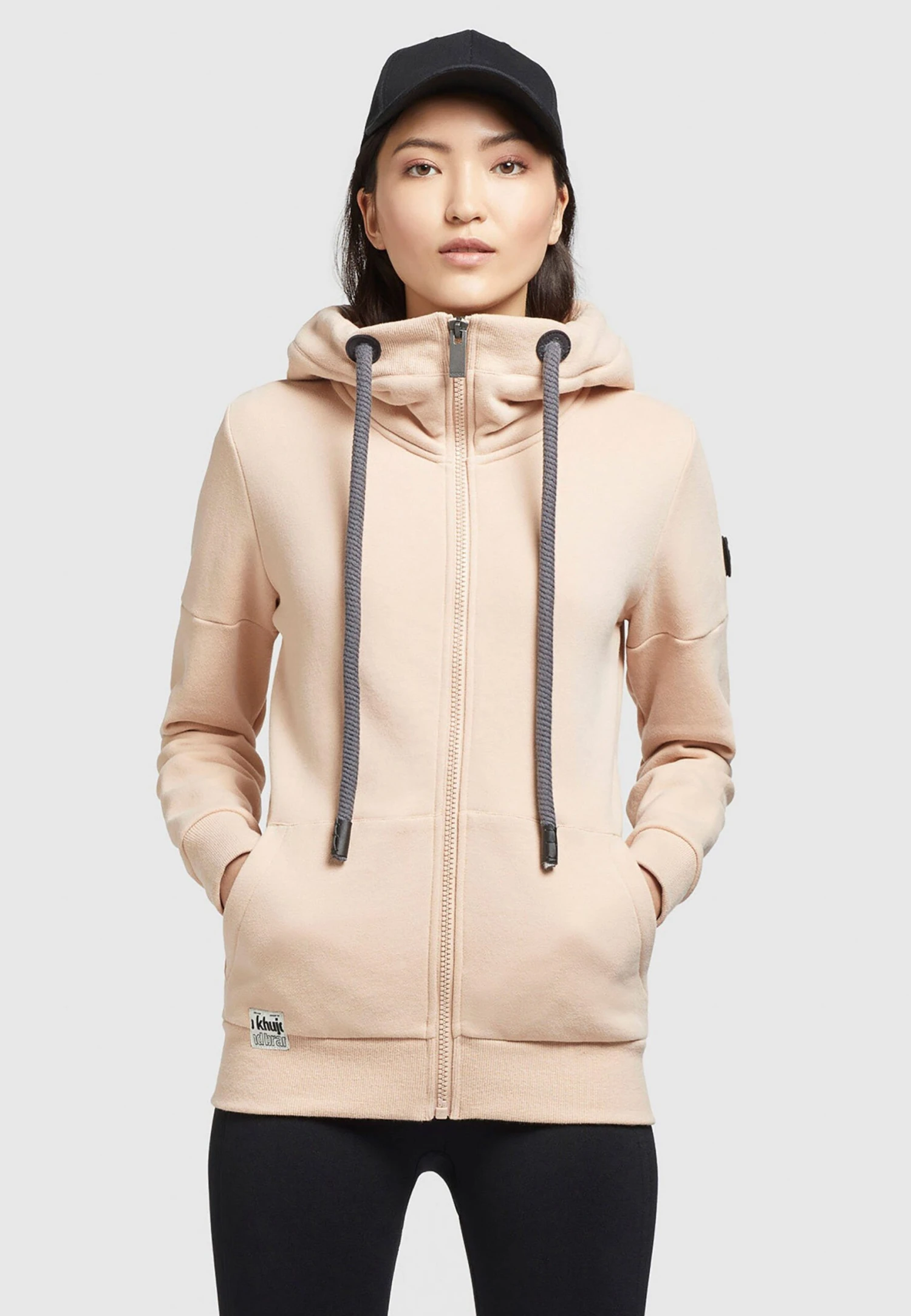 Khujo Salomea - Sweater Met Rits - Aprikot 1 Khujo Salomea - Sweater Met Rits - Aprikot