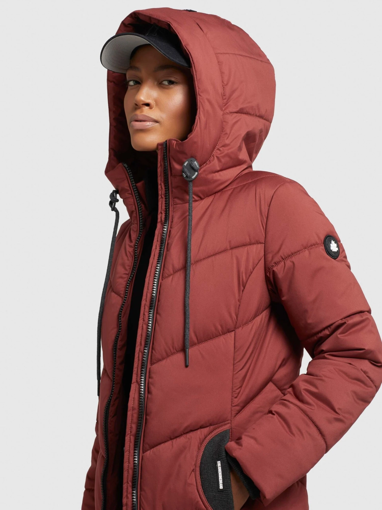 Khujo Tussenmantels Tussenmantel Aribay Dames Roestrood 7 Khujo Tussenmantels Tussenmantel Aribay Dames Roestrood - Afbeelding 7