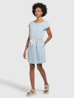 Khujo Zomerjurken Zomerjurk HEDIYE Dames Blauw -Khujo Winkel 84a11f333c4ce57c6cc3bc0ce3e4a688