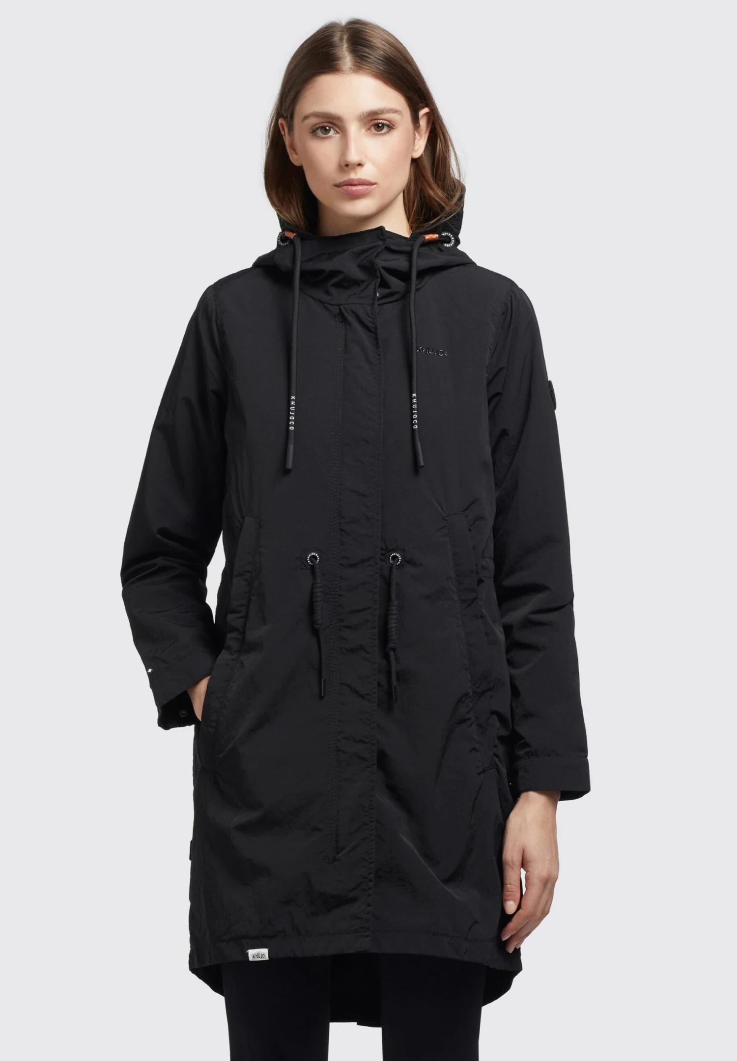 Khujo Adda - Halflange Jas - Schwarz 1 Khujo Adda - Halflange Jas - Schwarz