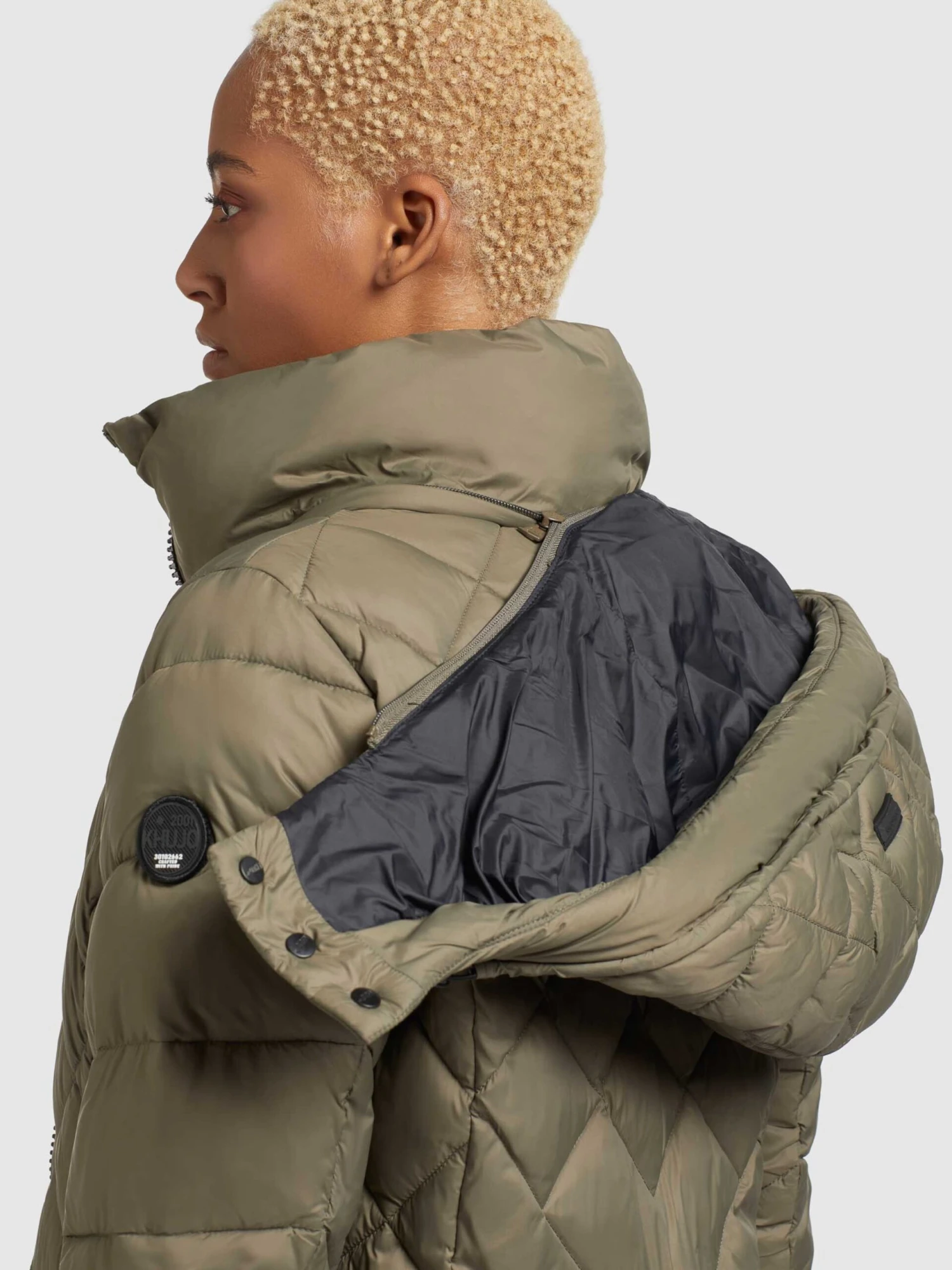 Khujo Tussenmantels Tussenmantel Aneth Dames Kaki 8 Khujo Tussenmantels Tussenmantel Aneth Dames Kaki - Afbeelding 8