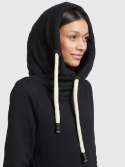 Khujo Hoodies Sweatshirt Karima Dames Zwart -Khujo Winkel 8810d58b65e42a8d23d39de782931bb5