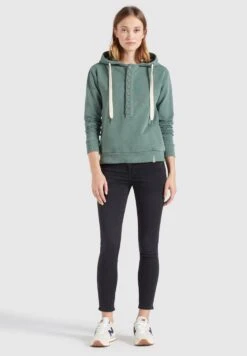 Khujo Hoodies Sweatshirt Keiki Dames Jade Groen -Khujo Winkel 8a9c6626c0c587fc02b4cfe16f466358