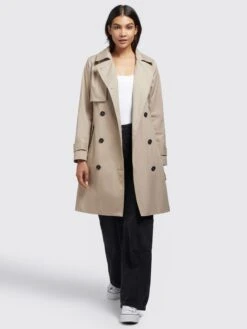 Khujo Trenchcoats Tussenmantel Sarina Dames Lichtbeige -Khujo Winkel 8e1b2758524b98abc8d007426b47e96e