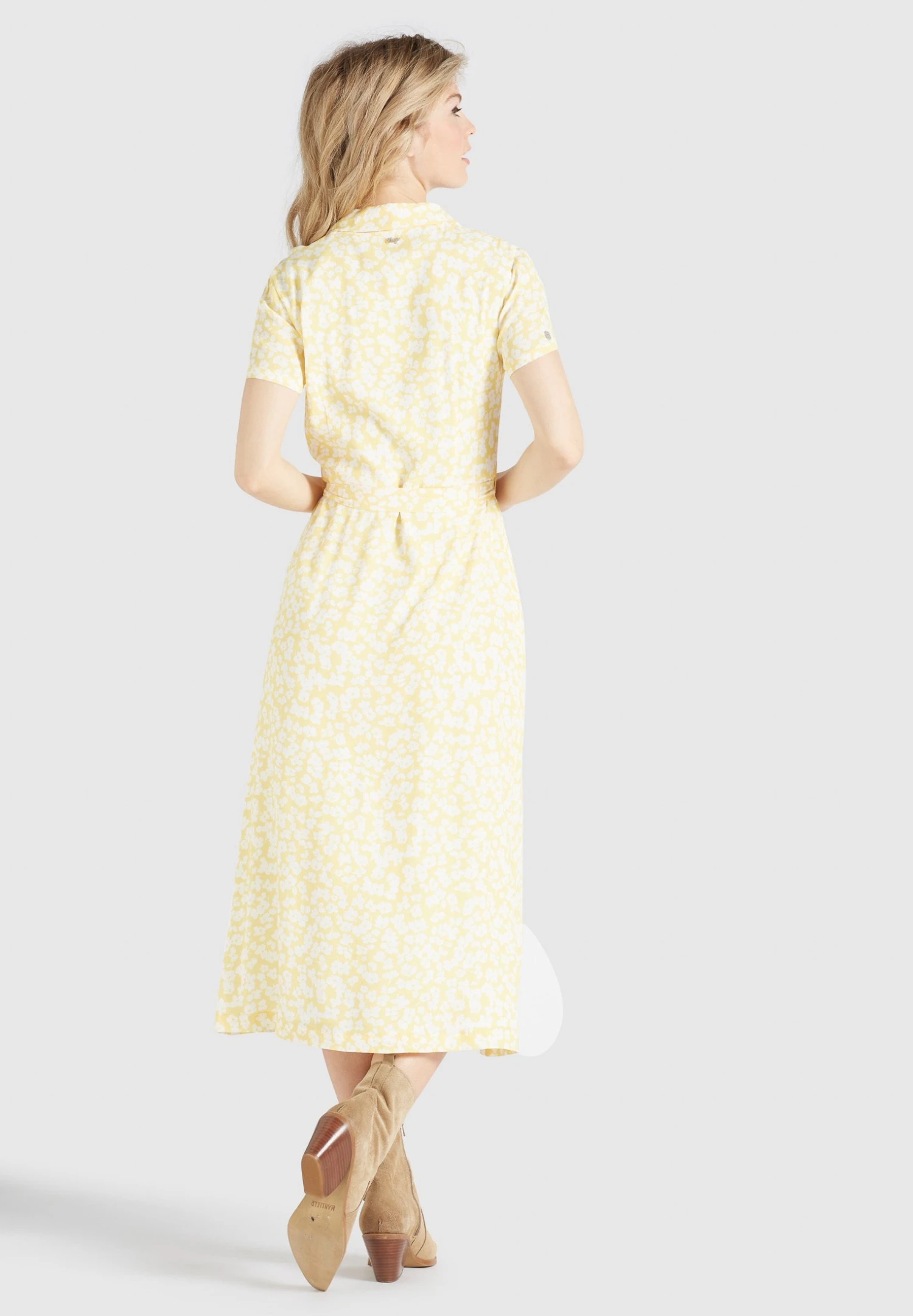 Khujo Goya - Blousejurk - Gelb-Weiß Geblümt 3 Khujo Goya - Blousejurk - Gelb-Weiß Geblümt - Afbeelding 3