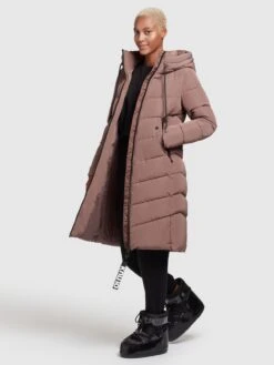 Khujo Wintermantels Wintermantel Ayleena Dames Chamois -Khujo Winkel 94b7a1c3c76725a319b10568738db85e