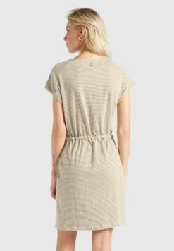 Khujo Jerseyjurken Jurk ANNEMARIE Dames Beige / Wit -Khujo Winkel 9d1eb71f57d18a3fe087adf670c807ee