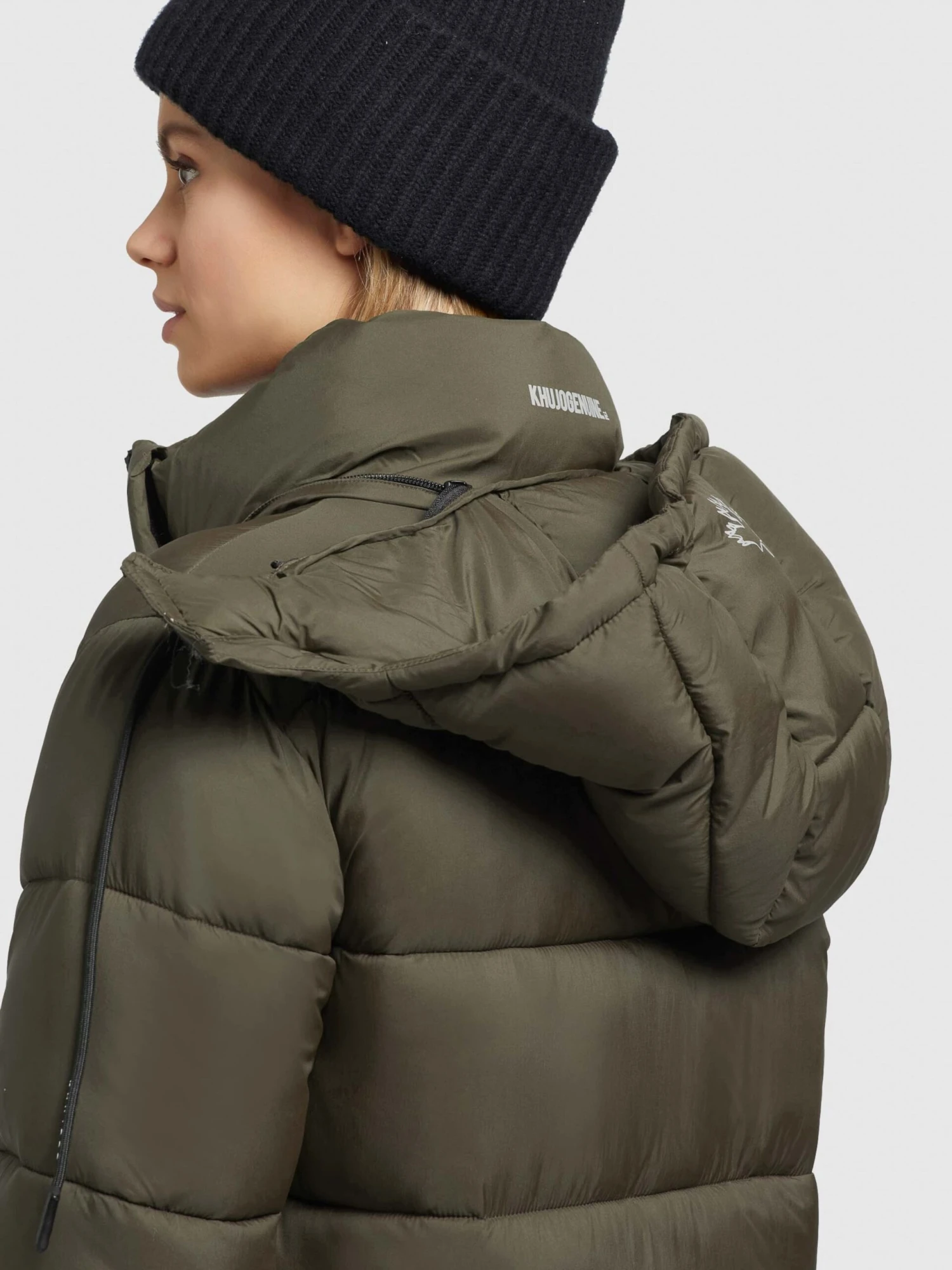 Khujo Wintermantels Wintermantel Julina Dames Kaki 8 Khujo Wintermantels Wintermantel Julina Dames Kaki - Afbeelding 8