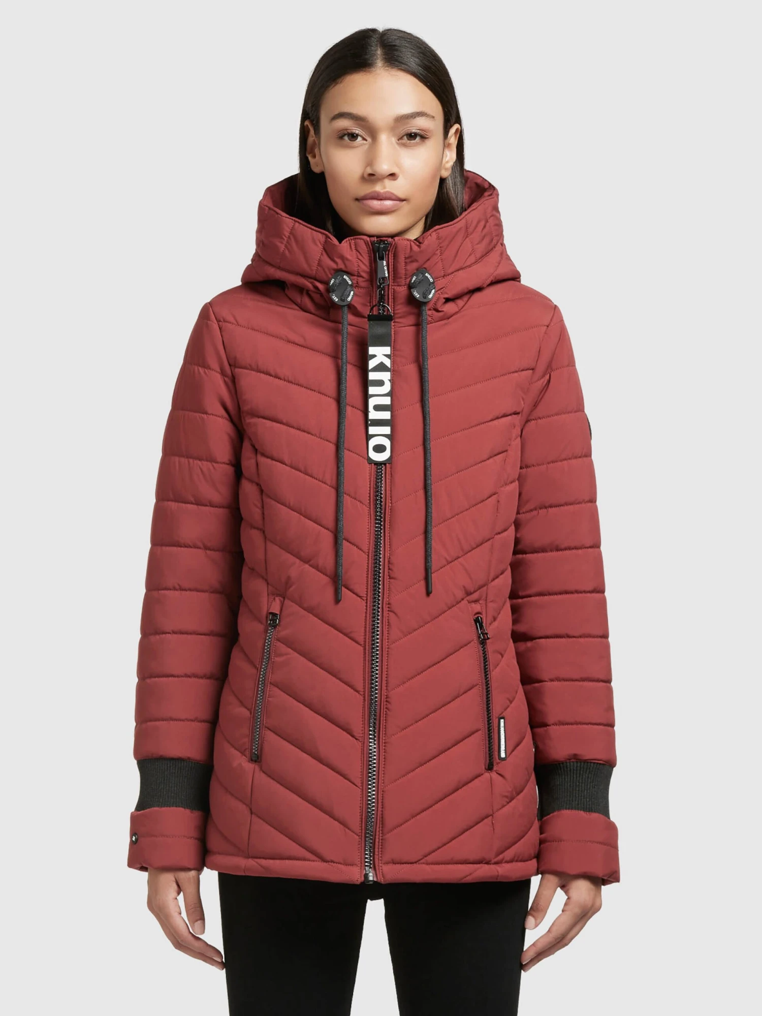 Khujo Winterjassen Winterjas Patt Dames Roestrood 2 Khujo Winterjassen Winterjas Patt Dames Roestrood - Afbeelding 2