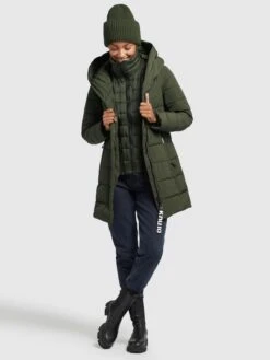 Khujo Korte Mantels Wintermantel Floyt Dames Olijfgroen -Khujo Winkel a0a3e12ce4c97ab07354a795b563566a