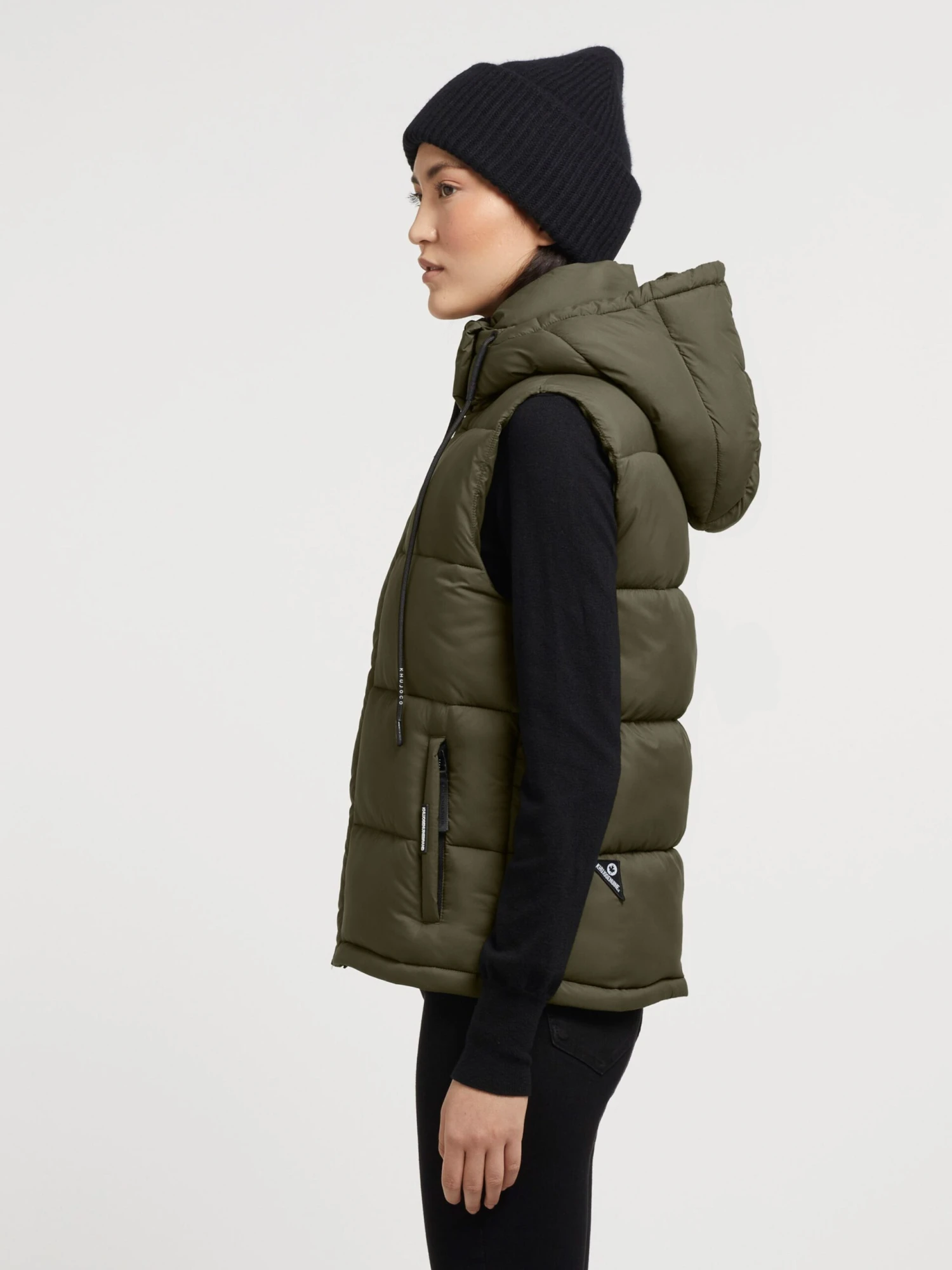 Khujo Bodywarmers Bodywarmer Eden Dames Kaki 5 Khujo Bodywarmers Bodywarmer Eden Dames Kaki - Afbeelding 5