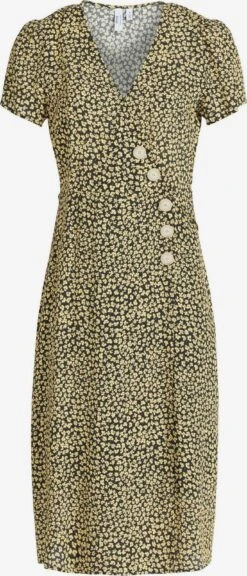 Khujo Blousejurken Blousejurk Porgy Dames Pasteelgeel / Zwart