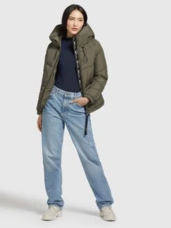 Khujo Winterjassen Winterjas Esila Dames Kaki -Khujo Winkel ac21cca73b786338dd8995fdfb079e48