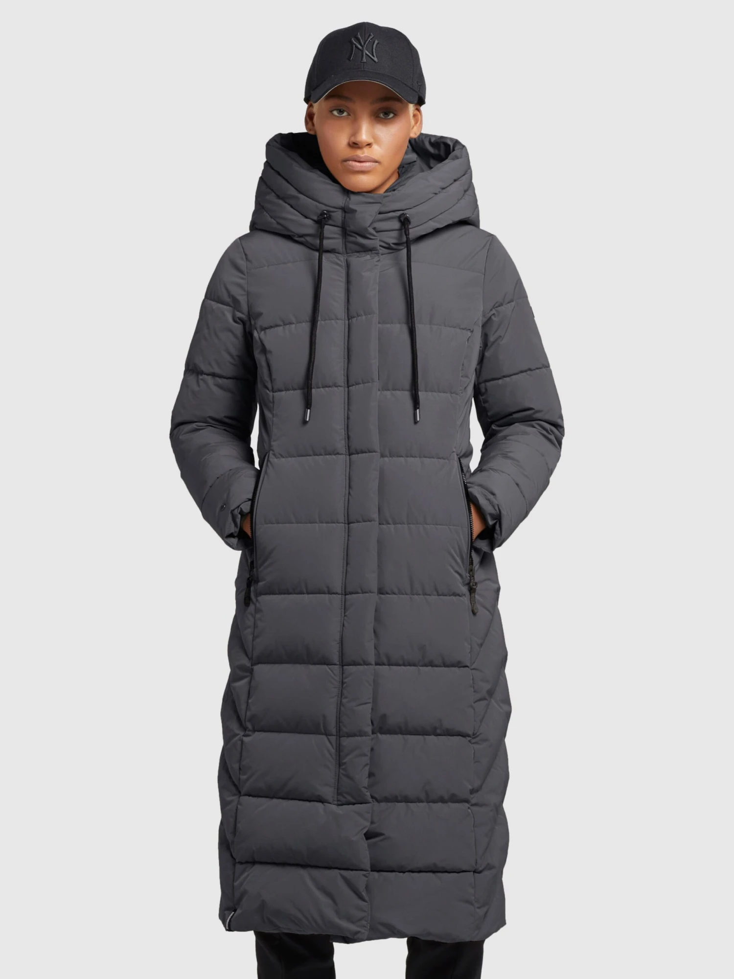 Khujo Wintermantels Wintermantel Gamber Dames Antraciet 2 Khujo Wintermantels Wintermantel Gamber Dames Antraciet - Afbeelding 2