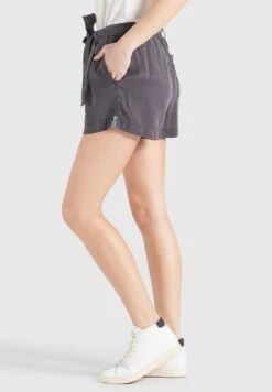 Khujo Shorts Regular Bandplooibroek Indira Dames Grijs -Khujo Winkel ad941a5e738fd9af35e44910bac3e997